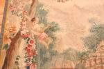 Cherub Figure on Antique French Silk and Wool Tapestry 74153 by Nazmiyal Rugs