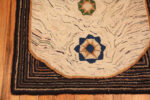 Corner of Antique American Hooked Rug Corner of Antique American Hooked Rug 74140 by Nazmiyal Rugs