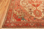 Corner of Antique Persian Serapi Rug Corner of Antique Persian Serapi Rug 74156 by Nazmiyal Rugs