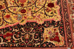 Corner Detail of Large Vintage Persian Silk and Wool Tabriz Rug 74077 by Nazmiyal Rugs