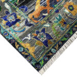 Corner of Modern Bidjar Style Silk and Wool Rug 30012 by Nazmiyal Rugs