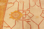 Detail of Antique Turkish Oushak Rug 74092 by Nazmiyal Rugs
