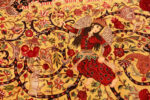 Red Figure on Large Vintage Persian Silk and Wool Tabriz Rug 74077 by Nazmiyal Rugs