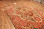 Floor View of Antique Persian Serapi Rug Floor View of Antique Persian Serapi Rug 74156 by Nazmiyal Rugs