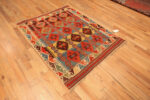 Floor View of Antique Turkish Kilim Rug Floor View of Antique Turkish Kilim Rug 74195 by Nazmiyal Rugs