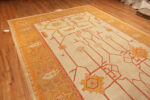 Floor View of Antique Turkish Oushak Rug 74092 by Nazmiyal Rugs