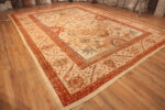 Floor View of Large Antique Persian Sultanabad Rug 74109 by Nazmiyal Rugs