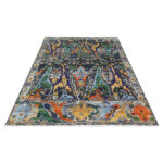Floor View of Modern Bidjar Style Silk and Wool Rug 30012 by Nazmiyal Rugs