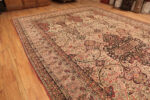 Floor View of Oversized Antique Persian Kerman Rug 74125 by Nazmiyal Rugs