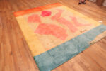 Floor View of Vintage Indian Art Rug 74202 by Nazmiyal Rugs