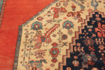 Floral Detail on Large Antique Persian Serapi Rug 74076 by Nazmiyal Rugs