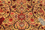 Floral Detail on Large Vintage Persian Silk and Wool Tabriz Rug 74077 by Nazmiyal Rugs