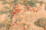 Floral Feature on Antique French Silk and Wool Tapestry 74153 by Nazmiyal Rugs