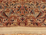Fringe of Antique Persian Kashan Silk Rug Pair Fringe of Antique Persian Kashan Silk Rug Pair 95084 by Nazmiyal Rugs