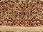 Fringe on Antique Persian Kashan Silk Rug Pair Fringe on Antique Persian Kashan Silk Rug Pair 95085 by Nazmiyal Rugs