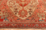 Fringe on Antique Persian Serapi Rug Fringe on Antique Persian Serapi Rug 74156 by Nazmiyal Rugs