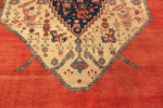 Geometric Detail on Large Antique Persian Serapi Rug 74076 by Nazmiyal Rugs