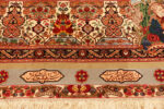 Inscription on Large Vintage Persian Silk and Wool Tabriz Rug 74077 by Nazmiyal Rugs
