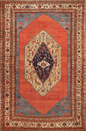 Large Antique Persian Serapi Rug 74076 by Nazmiyal Rugs