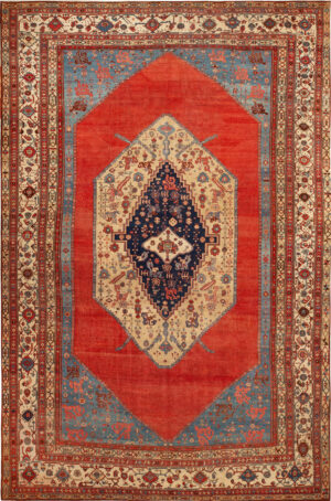 Large Antique Persian Serapi Rug 74076 by Nazmiyal Rugs