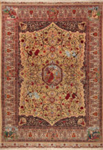 Large Vintage Persian Silk and Wool Tabriz Rug 74077 by Nazmiyal Rugs