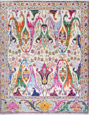 Modern Bidjar Silk Rug 30015 by Nazmiyal Rugs