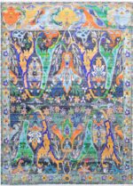 Modern Bidjar Style Silk and Wool Rug 30012 by Nazmiyal Rugs