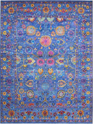 Modern Classic Floral Rug 30001 by Nazmiyal