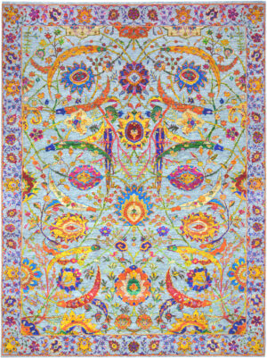 Modern Classic Jewel Tone Rug 30008 by Nazmiyal Rugs