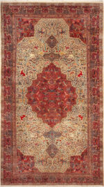Oversize Antique Persian Mashad Amoghli Rug 95123 by Nazmiyal Rugs