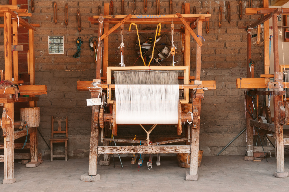 Stationary Vertical Loom by Nazmiyal