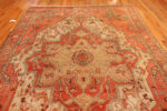 Top of Antique Persian Serapi Rug Top of Antique Persian Serapi Rug 74156 by Nazmiyal Rugs