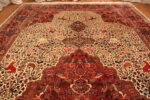 Top of Oversize Antique Persian Mashad Amoghli Rug 95123 by Nazmiyal Rugs