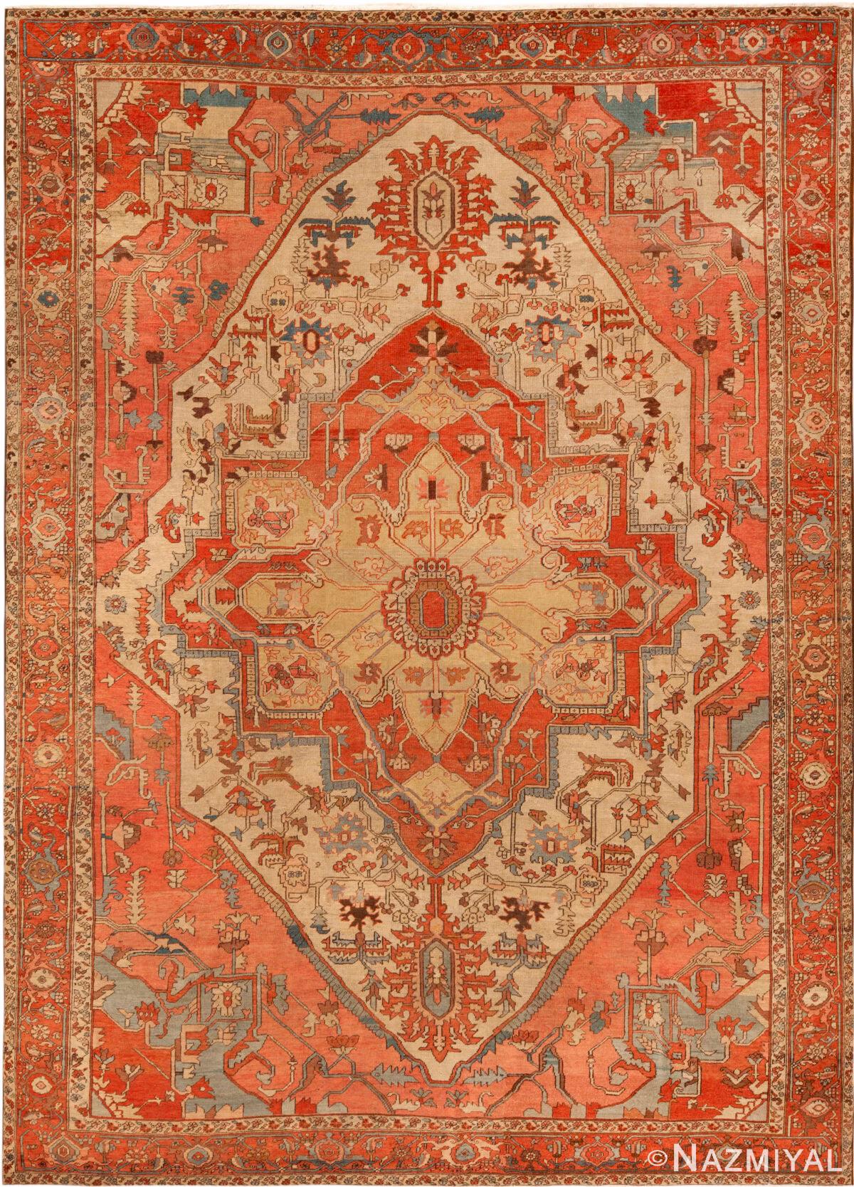 Antique Persian Serapi Rug 74156 by Nazmiyal Rugs