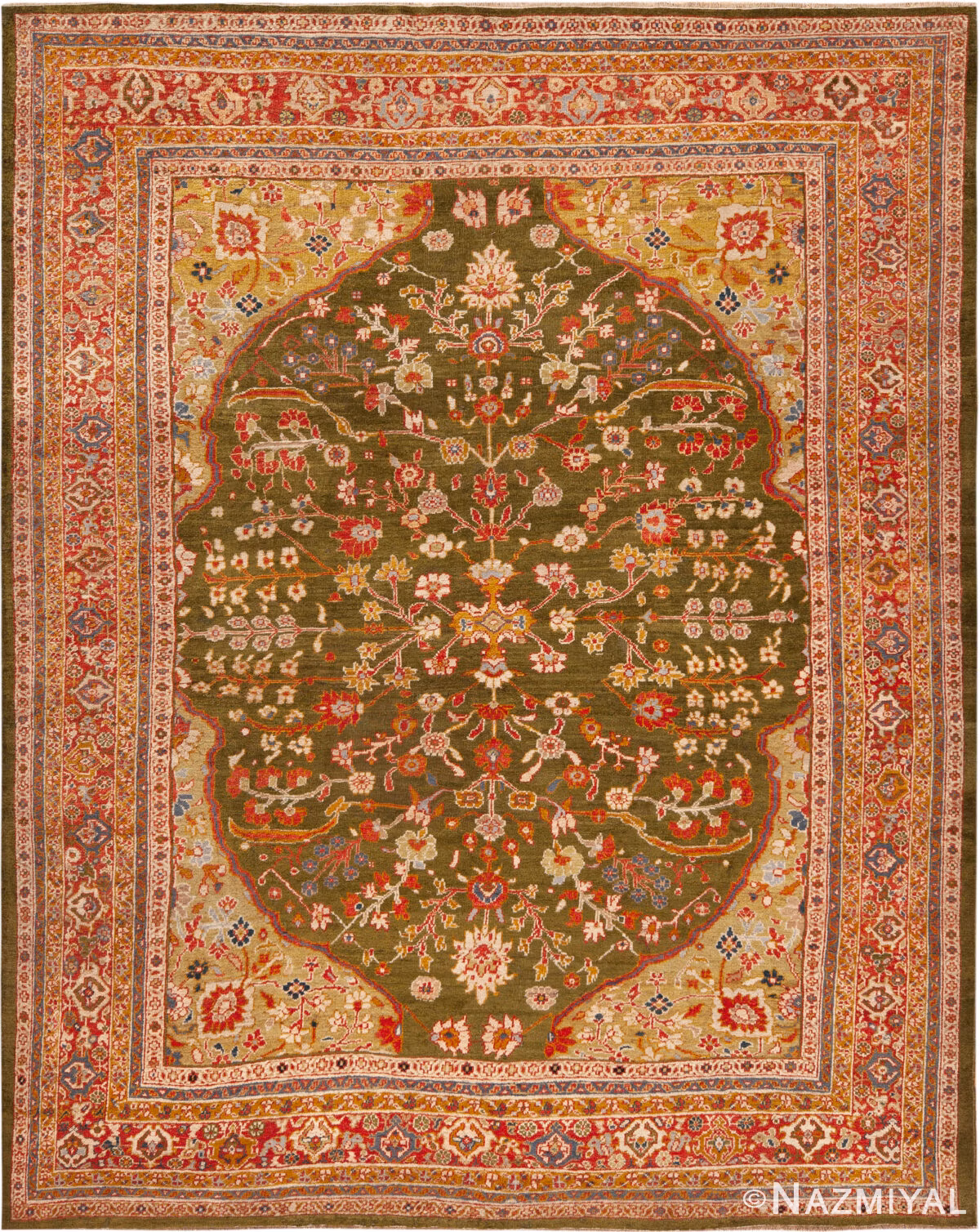 Antique Persian Sultanabad Rug 74147 by Nazmiyal Rugs