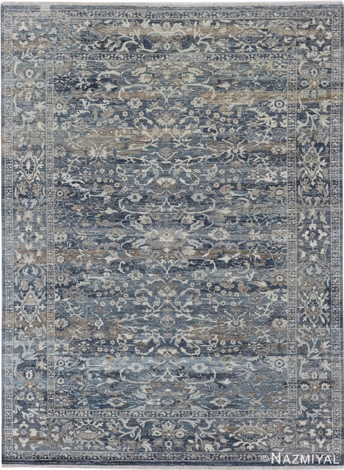 Modern Classic Floral Rug 30003 by Nazmiyal Rugs