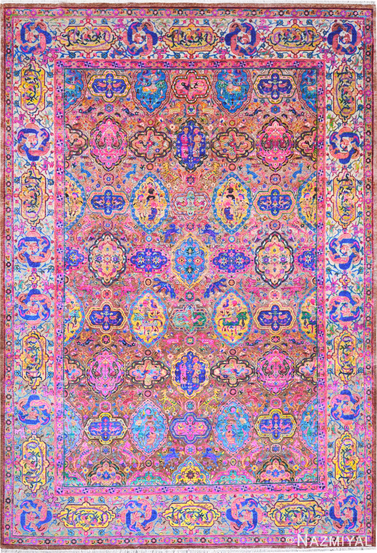 Modern Classic Silk and Wool Rug 30002 by Nazmiyal Rugs