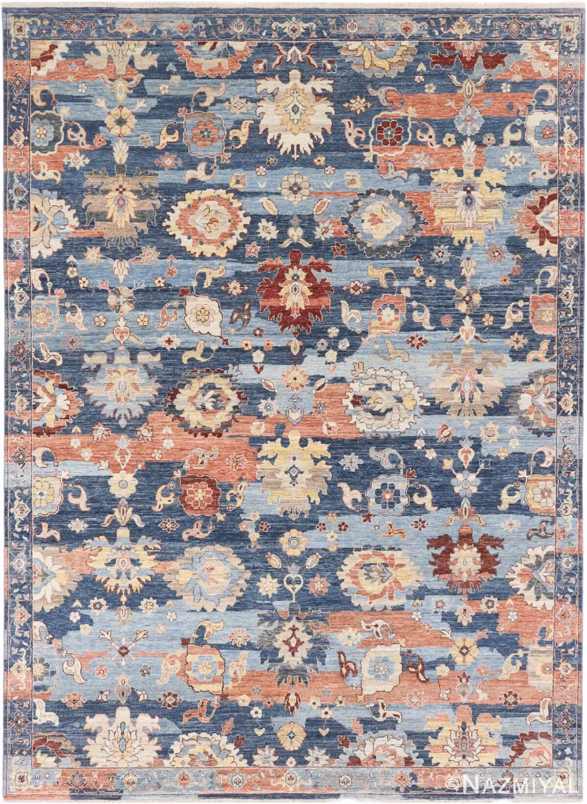 Modern Oushak Rug 30007 by Nazmiyal Rugs