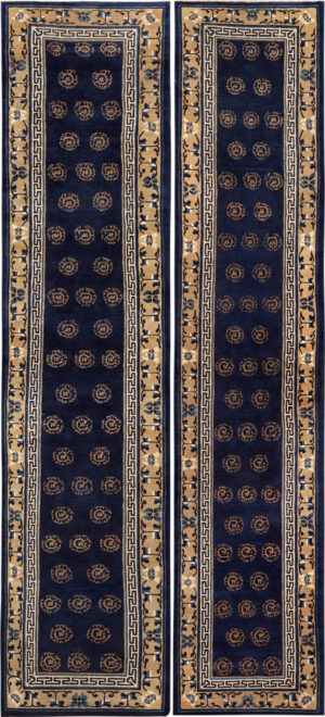 Antique Chinese Runner Rug Pair 74335-6 by Nazmiyal Rugs