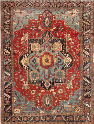 Antique Persian Heriz Rug 74332 by Nazmiyal Rugs