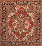 Antique Persian Serapi Rug Antique Persian Serapi Rug 74334 by Nazmiyal Rugs