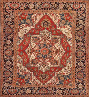 Antique Persian Serapi Rug 74334 by Nazmiyal Rugs