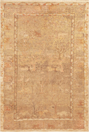 Antique Turkish Kayseri Silk and Metallic Thread Rug 74295 by Nazmiyal Rugs