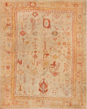 Antique Turkish Oushak Rug 74155 by Nazmiyal Rugs