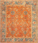 Antique Turkish Oushak Rug 74329 by Nazmiyal Rugs
