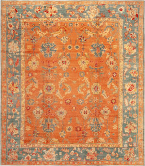 Antique Turkish Oushak Rug 74329 by Nazmiyal Rugs