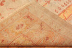 Back of Antique Turkish Oushak Rug Back of Antique Turkish Oushak Rug 74155 by Nazmiyal Rugs