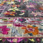 Border of Large Modern Bidjar Silk and Wool Rug 30017 by Nazmiyal Rugs