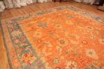 Floor View of Antique Turkish Oushak Rug 74329 by Nazmiyal Rugs