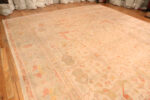 Floor View of Large Antique Turkish Oushak Rug 74131 by Nazmiyal Rugs